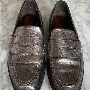 Zara Silver Loafers